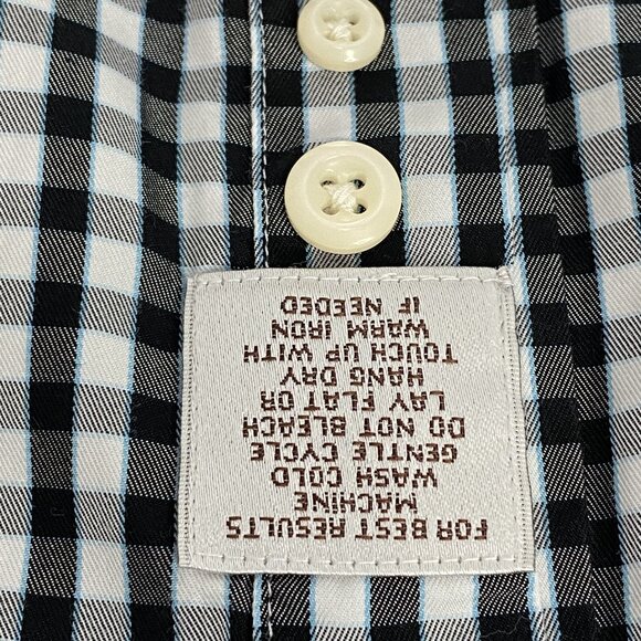 Peter Millar Crown Soft Black Check Shirt Men’s Medium Long Sleeve Button Down - Picture 14 of 14